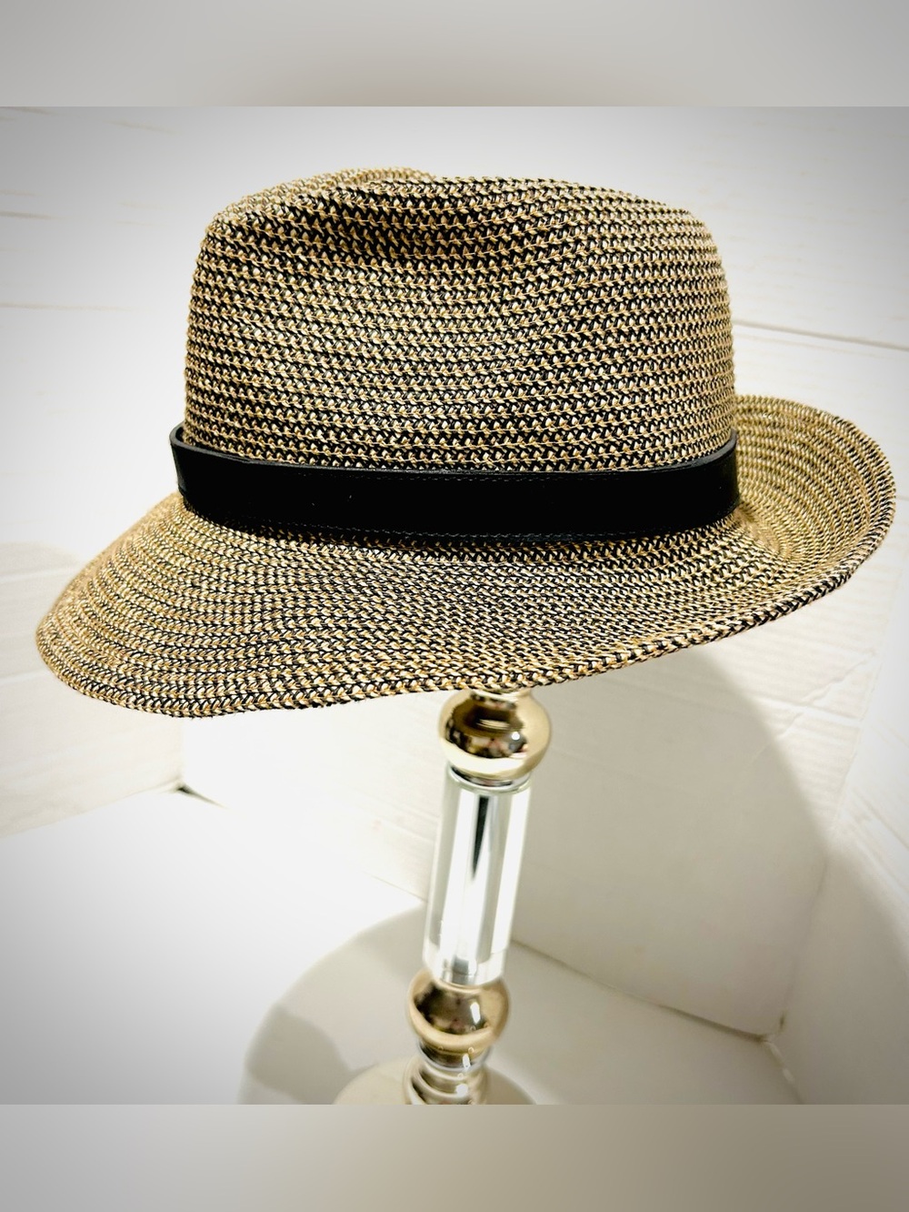 Boho Chic Fedora w/ vegan leather buckle accent Preppy Old Money, Gypsy Cowgirl - Picture 6 of 10